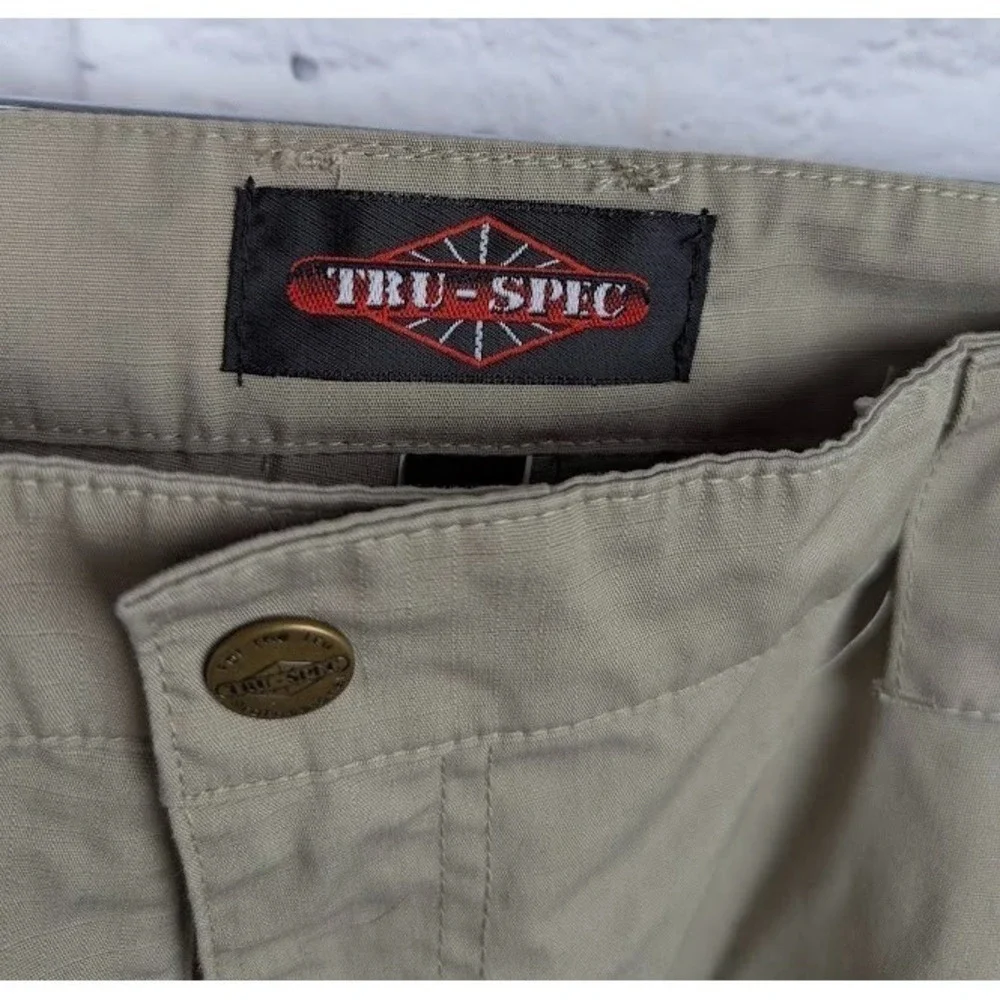 Tru-Spec Tactical Cargo Pants Men's Size 44W 30L Khaki Beige Adjustable Waist